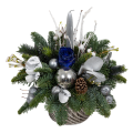 Christmas Arrangement in Silver Tones